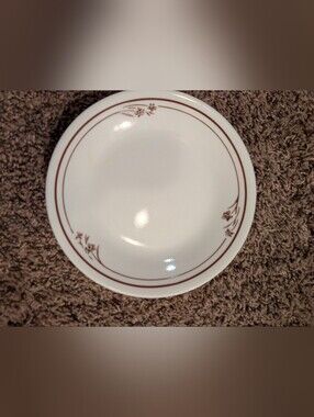 Corelle 8 in Melody bread Plates Set of 9 Brown Floral Rim
